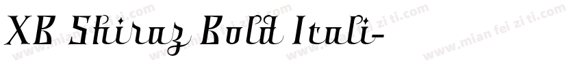 XB Shiraz Bold Itali字体转换